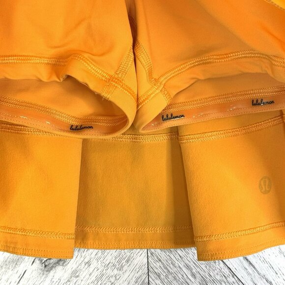 Lululemon Pace Rival Skirt Skort Womens Size 0 Mango Dream Orange 13" Length - Picture 2 of 4